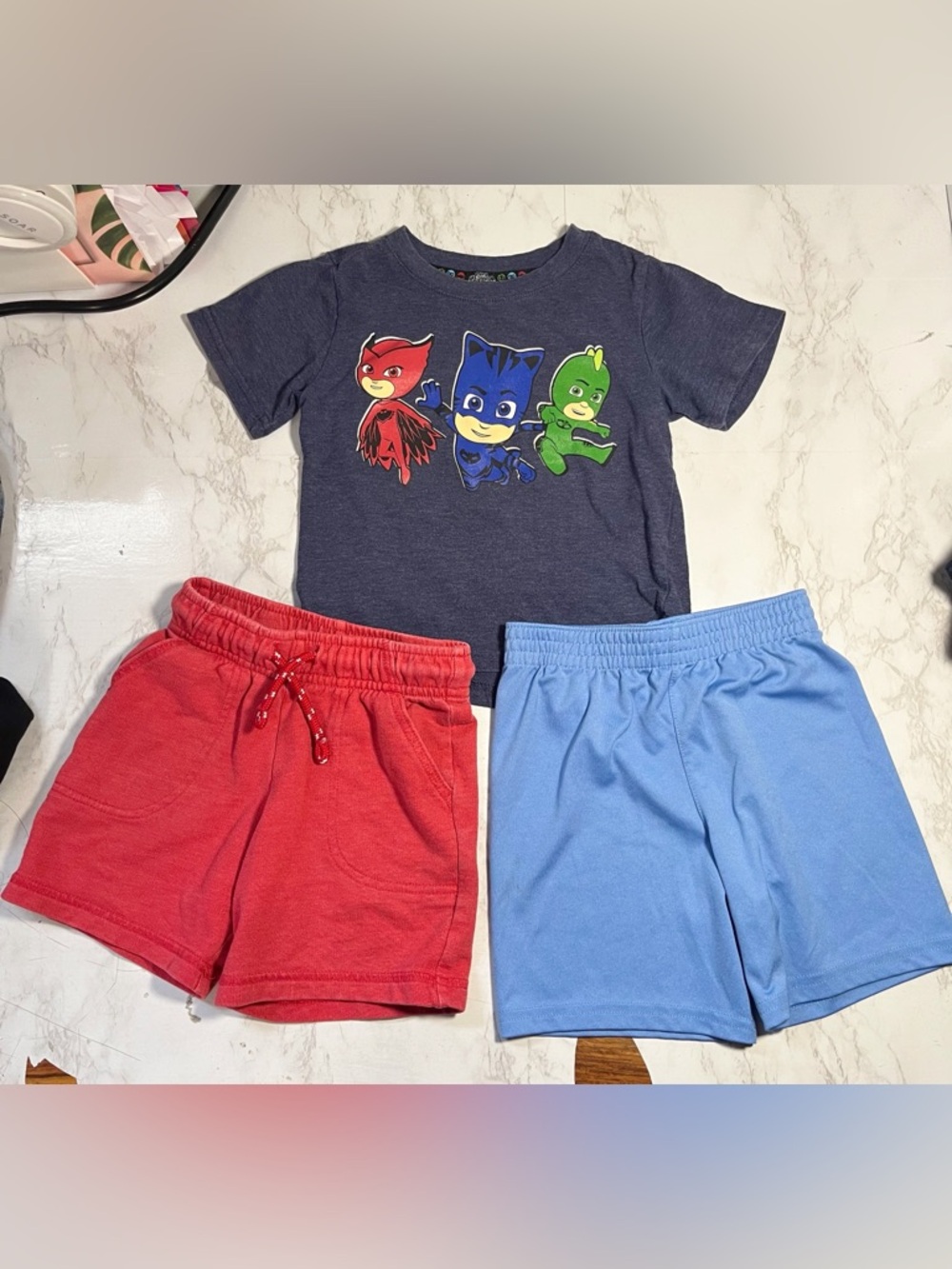 Boys 3T Clothing Bundle Mickey PJ Masks Shorts Jeans Pajamas - Picture 10 of 11